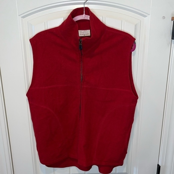 Shalimar New Zealand wool preppy quality red vest full zip size M - Picture 1 of 9